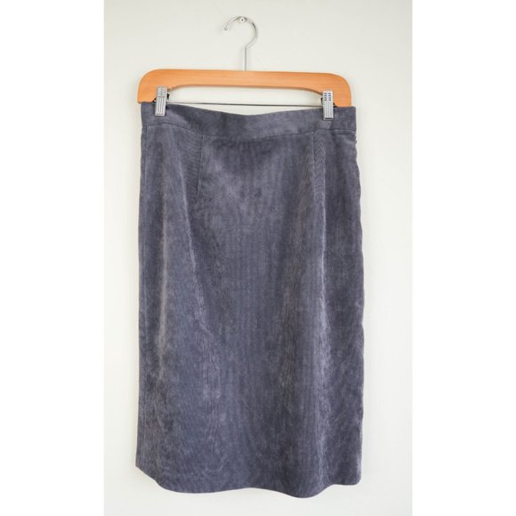 Vintage Corduroy Purple Pencil Skirt - Picture 1 of 2